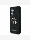 Guess PU 4G Metal Logo Zadní Kryt pro Samsung Galaxy S25+ Grey Obal na telefón