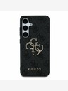 Guess PU 4G Metal Logo Zadní Kryt pro Samsung Galaxy S25+ Grey Obal na telefón