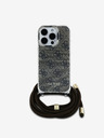 Guess Guess IML 4G Zadný kryt s potlačou krížového remienka pre iPhone 16 Pro Max Brown