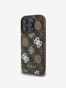 Guess Guess PU 4G Pivoňka MagSafe zadný kryt pre iPhone 16 Pro Max hnedý