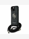 Guess Guess PU 4G Metal Logo Crossbody Strap Back Cover pre iPhone 15 Black