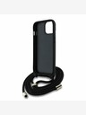 Guess Guess PU 4G Metal Logo Crossbody Strap Back Cover pre iPhone 15 Black