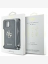 Guess Guess PU 4G Metal Logo Crossbody Strap Back Cover pre iPhone 15 Black