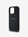 Guess PU Leather 4G Colored Ring MagSafe Zadní Kryt pro iPhone 16 Pro Black Obal na telefón