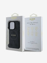 Guess PU Leather 4G Colored Ring MagSafe Zadní Kryt pro iPhone 16 Pro Black Obal na telefón