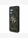 Guess Guess PU 4G zadný kryt s kovovým logom pre Samsung Galaxy S25 hnedý