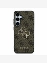Guess Guess PU 4G zadný kryt s kovovým logom pre Samsung Galaxy S25 hnedý