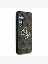 Guess Guess PU 4G zadný kryt s kovovým logom pre Samsung Galaxy S25 hnedý
