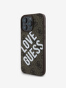 Guess Guess PU kožený zadný kryt 4G Big Love Logo MagSafe pre iPhone 16 Pro Max hnedý