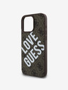 Guess Guess PU kožený zadný kryt 4G Big Love Logo MagSafe pre iPhone 16 Pro Max hnedý