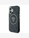 Guess Guess IML 4G Glitter and Triangle Logo MagSafe zadný kryt pre iPhone 16 Black