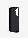 Guess Guess PU 4G kovový zadný kryt s logom pre Samsung Galaxy S24 FE sivý