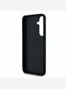 Guess Guess PU pevný zadný kryt s kovovým logom 4G s trblietkami pre Samsung Galaxy S25+ zlatý
