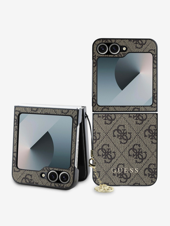 Guess Guess 4G Charm zadný kryt pre Samsung Galaxy Z Flip 6 Brown