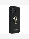 Guess Guess PU Grained 4G Metal Logo zadný kryt pre iPhone 16 čierny