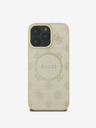 Guess Guess Saffiano Peony Stamp MagSafe zadný kryt pre iPhone 16 Pro Max zlatý