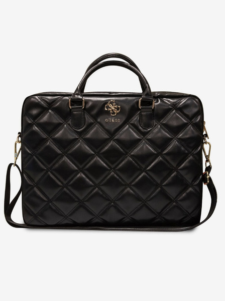 Guess PU Quilted 4G Metal Logo Taška na Notebook 15/16" Black Obal na telefón