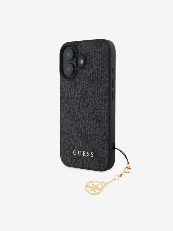 Guess Guess 4G Charm zadný kryt pre iPhone 16 Plus Tone on Tone sivý