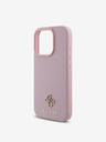Guess Guess PU Grained 4G Small Metal Logo MagSafe zadný kryt pre iPhone 16 Pro Max ružový
