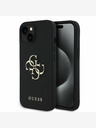 Guess Guess PU Grained 4G Metal Logo zadný kryt pre iPhone 14 čierny