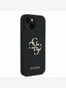 Guess Guess PU Grained 4G Metal Logo zadný kryt pre iPhone 14 čierny