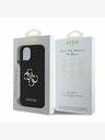 Guess Guess PU Grained 4G Metal Logo zadný kryt pre iPhone 14 čierny