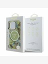 Guess Guess IML Glitter Magnolia and Triangle Logo MagSafe zadný kryt pre iPhone 16 Pro Max Green