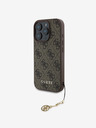 Guess Guess 4G Charm zadný kryt pre iPhone 16 Pro Tone on Tone hnedý