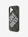 Guess Guess PU kožený zadný kryt 4G Big Love Logo MagSafe pre iPhone 16 Brown