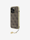 Guess Guess 4G Charm zadný kryt pre iPhone 15 Pro hnedý
