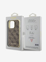 Guess Guess 4G Charm zadný kryt pre iPhone 15 Pro hnedý
