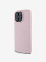 Guess Guess PU Grained Classic Logo MagSafe zadný kryt pre iPhone 16 Pro Max ružový