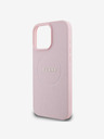 Guess Guess PU Grained Classic Logo MagSafe zadný kryt pre iPhone 16 Pro Max ružový