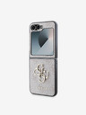 Guess PU 4G Metal Logo Zadní Kryt pro Samsung Galaxy Z Flip 6 Pink Obal na telefón