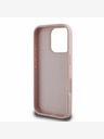 Guess Guess PU Grained 4G Metal Logo zadný kryt pre iPhone 16 Pro ružový