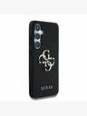 Guess Guess PU zrnitý zadný kryt s kovovým logom 4G pre Samsung Galaxy S25 Black