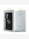 Guess Guess PU zrnitý zadný kryt s kovovým logom 4G pre Samsung Galaxy S25 Black