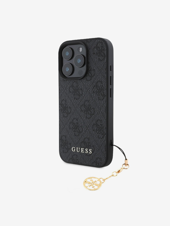 Guess Guess 4G Charm zadný kryt pre iPhone 16 Pro Tone on Tone sivý