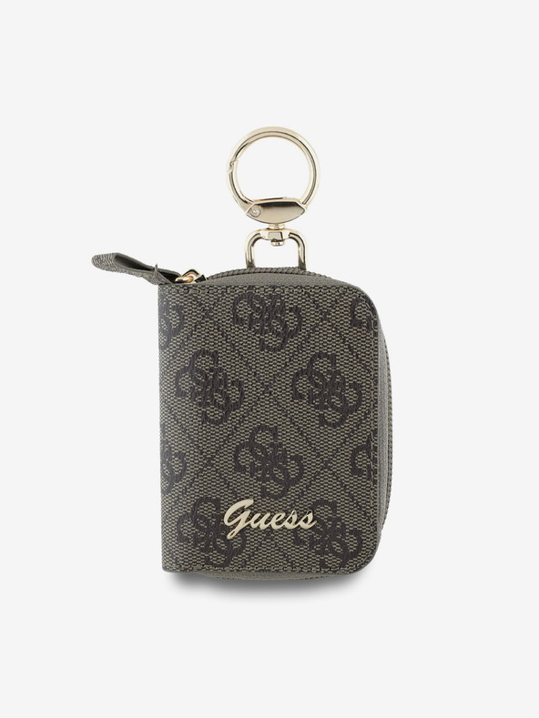 Guess Guess PU 4G Script Logo Kľúčenka hnedá
