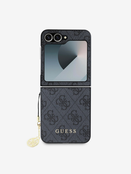 Guess 4G Charm Zadní Kryt pro Samsung Galaxy Z Flip 6 Grey Obal na telefón