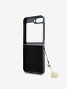 Guess 4G Charm Zadní Kryt pro Samsung Galaxy Z Flip 6 Grey Obal na telefón