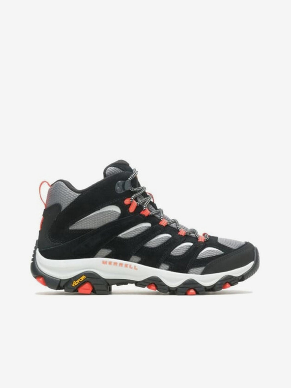 Merrell Čierne pánske outdoorové členkové tenisky MERRELL Moab 3 Mid