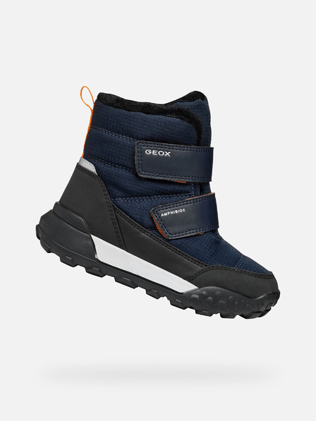 Geox Tmavomodré chlapčenské zimné topánky Geox Trekkyup B Abx