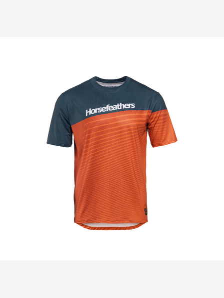 Horsefeathers Cyklistický dres Quantum - petrol/burnt orange HORSEFEATHERS