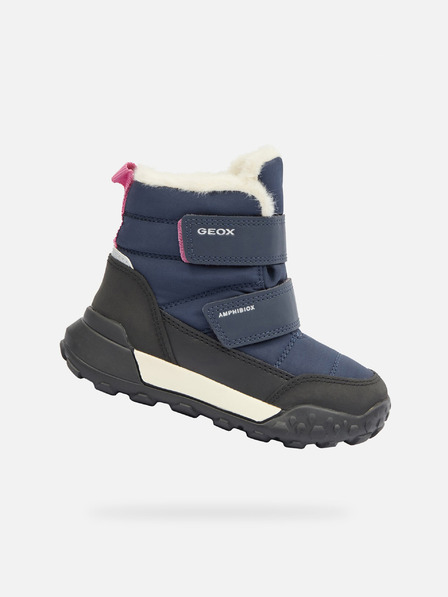Geox Tmavomodrá dievčenská zimná obuv Geox Trekkyup B Ab