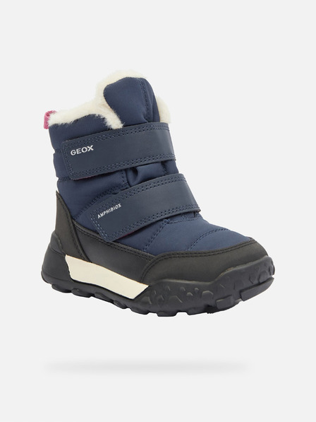 Geox Tmavomodrá dievčenská zimná obuv Geox Trekkyup B Ab