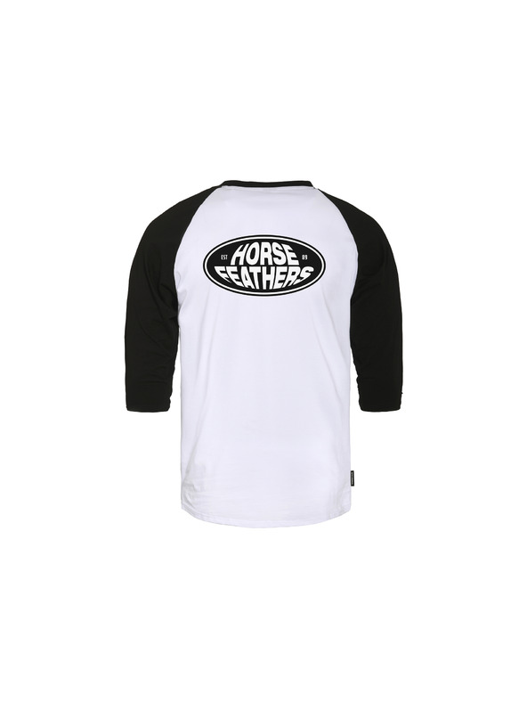 Horsefeathers Tričko Dynamo Raglan - biele/čierne HORSEFEATHERS