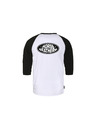 Horsefeathers Tričko Dynamo Raglan - biele/čierne HORSEFEATHERS