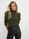 GAP Khaki dámsky basic rolák so zábraným rukávom GAP