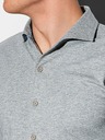 Ombre Clothing Šedá pánska košeľa K540